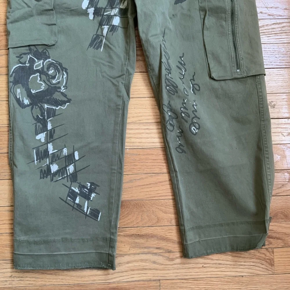 FREE PEOPLE EVERY ROSE ZIP. CARGO PANTS 12 - Picture 6 of 6